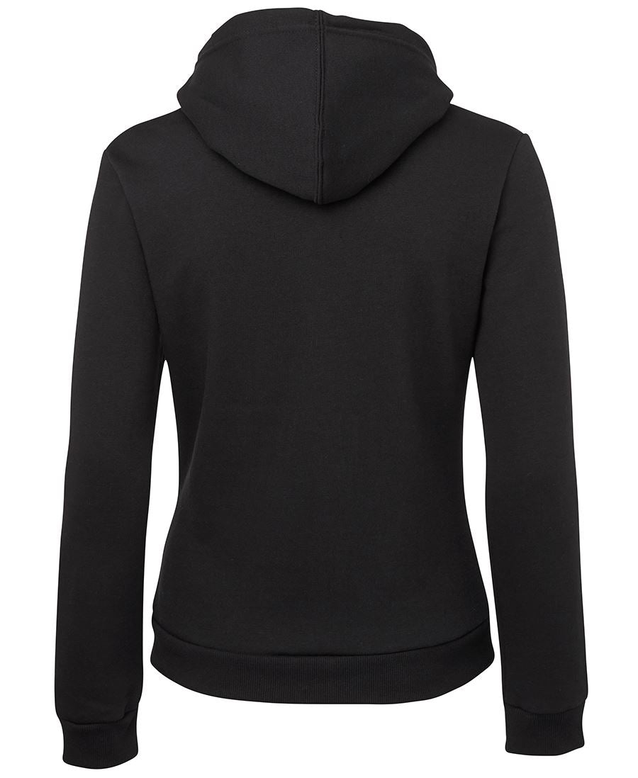 LADIES P/C FULL ZIP HOODIE BLACK - 3PZH1